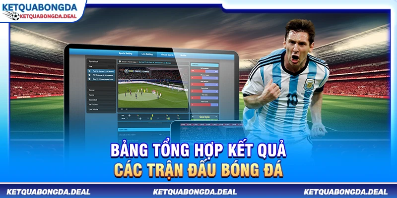 Bảng tổng hợp kết quả các trận đấu bóng đá